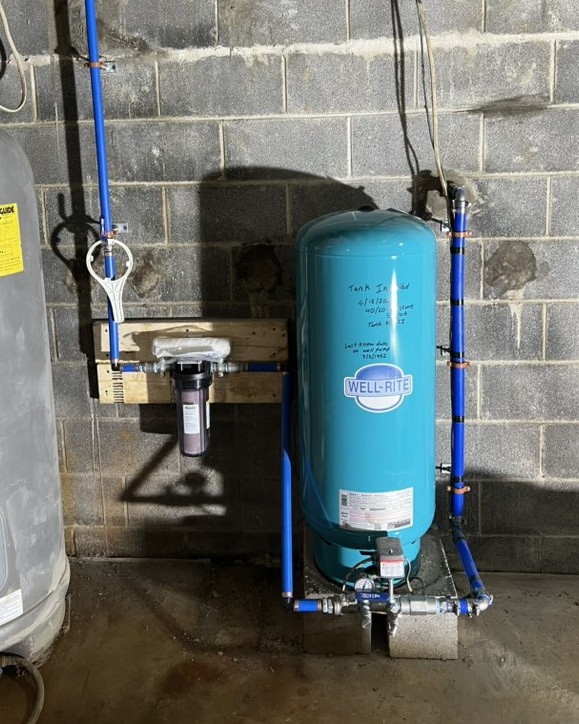 Well tank replacement by Master Plumbing Services