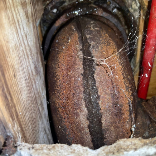 Low water pressure due to leaking pipes