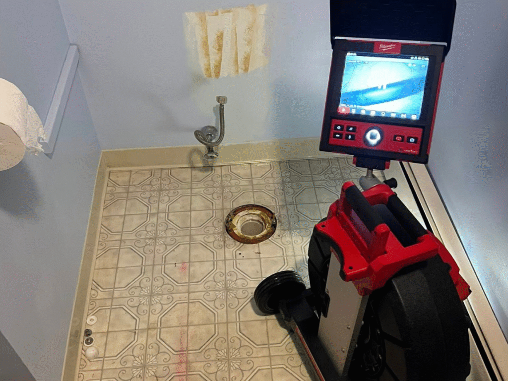 video sewer lateral inspection for Macungie home sale.