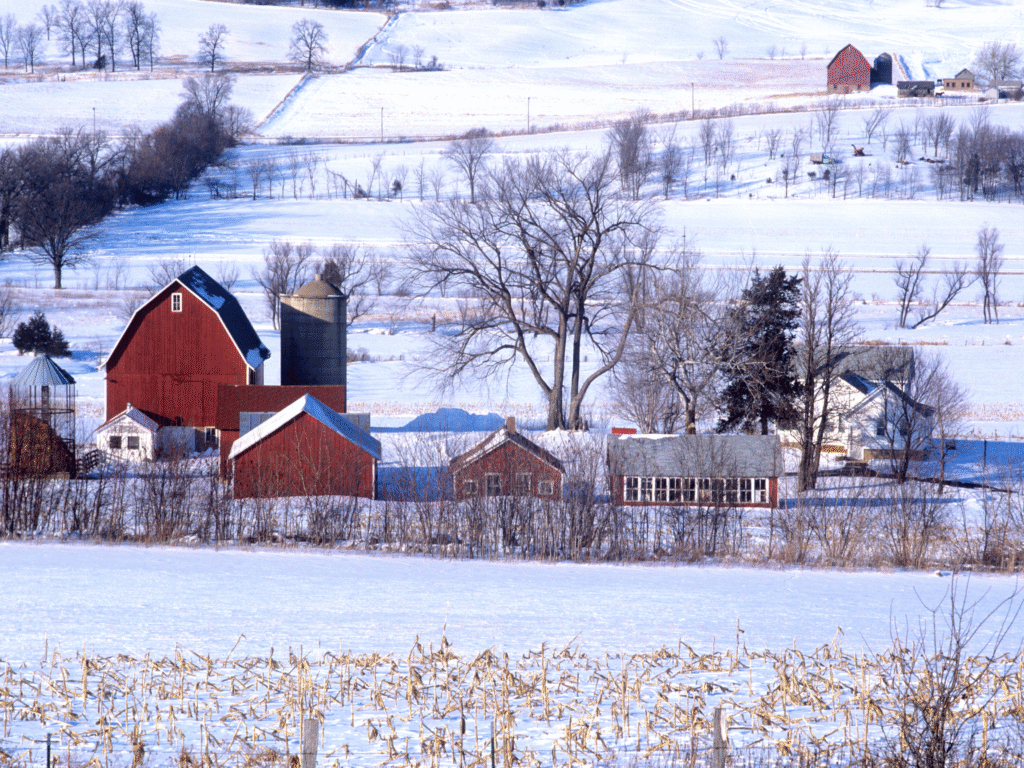Kutztown farmouse in winter